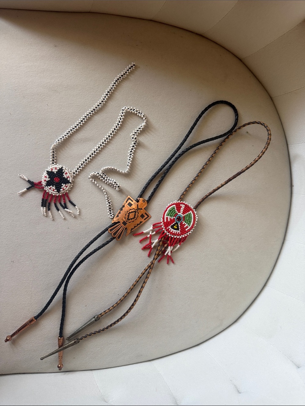 Beaded Pendant Necklace and 2 BOLO Set in Multicolor
